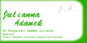 julianna adamek business card